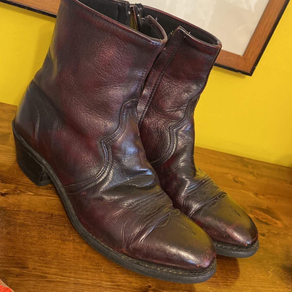 Abilene Western Leather Ankle Boots